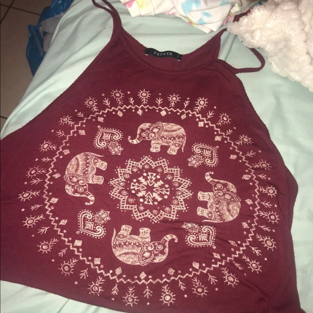 Papaya spaghetti strap